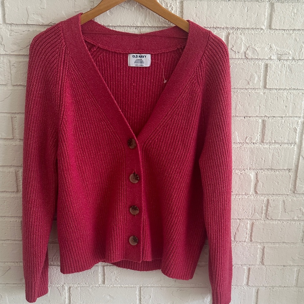 NWOT Old Navy Women's Cardigan Bright Pink